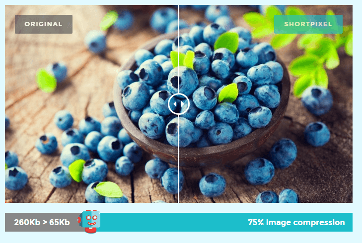 Shortpixel-Bildkomprimierungsleistung