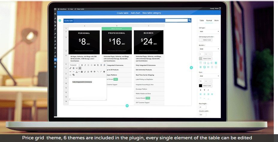 WP Table manager plugin WP Table manager 