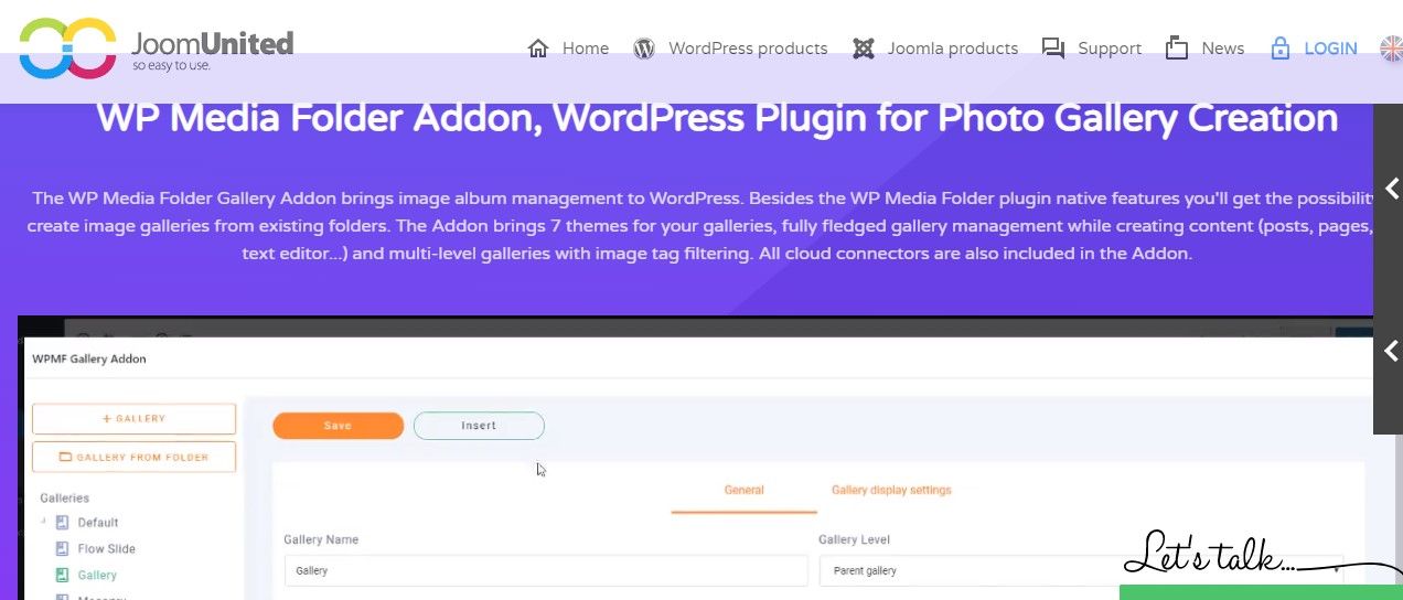 Надстройка WP Media Folder Gallery, plugin WordPress