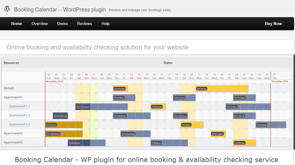 Booking Calendar