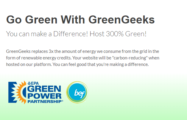 GreenGeeks go green