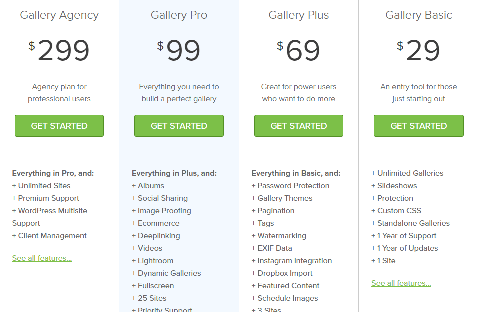Envira Gallery Plugin Pricing 