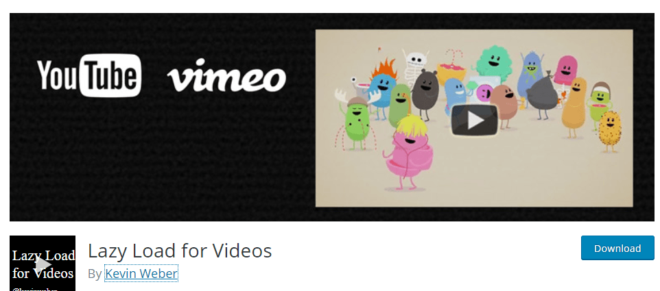 Lazy Load for Videos plugin