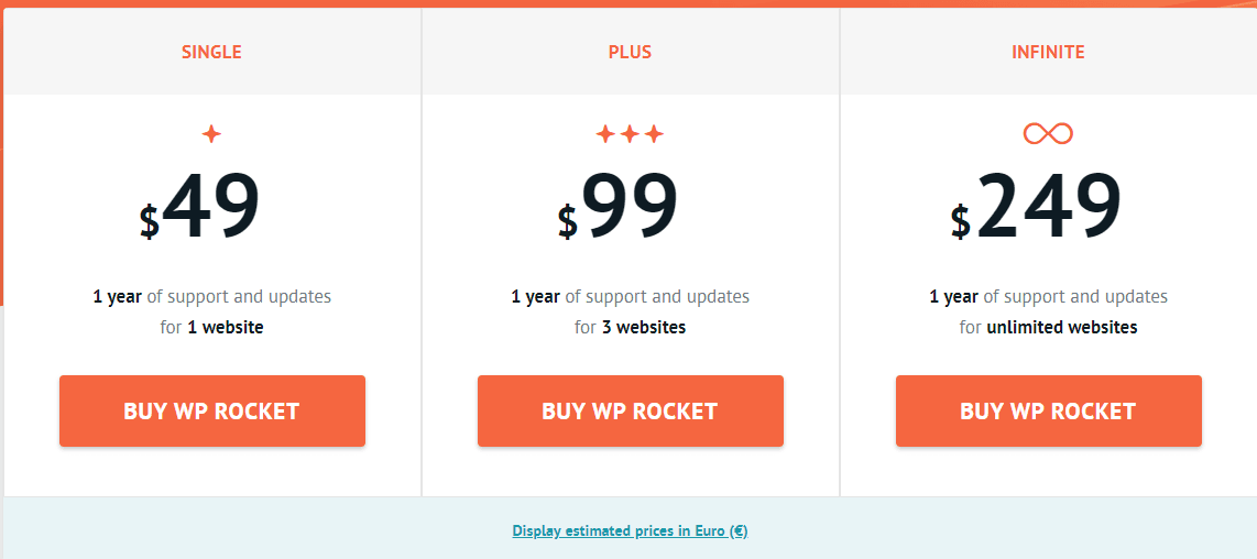 Lazy Load von wp Rocket Pricing