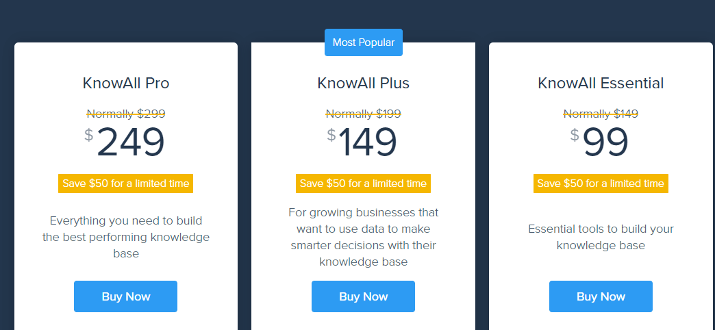 KnowAll Theme Pricing 