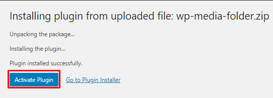 Activate WP Media Folder
