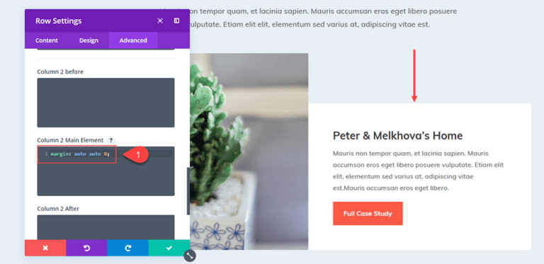How to align rows and columns in DIVI Builder
